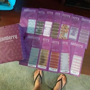 Jamberry mini heater,5 unused wrap, 7 partial wrap